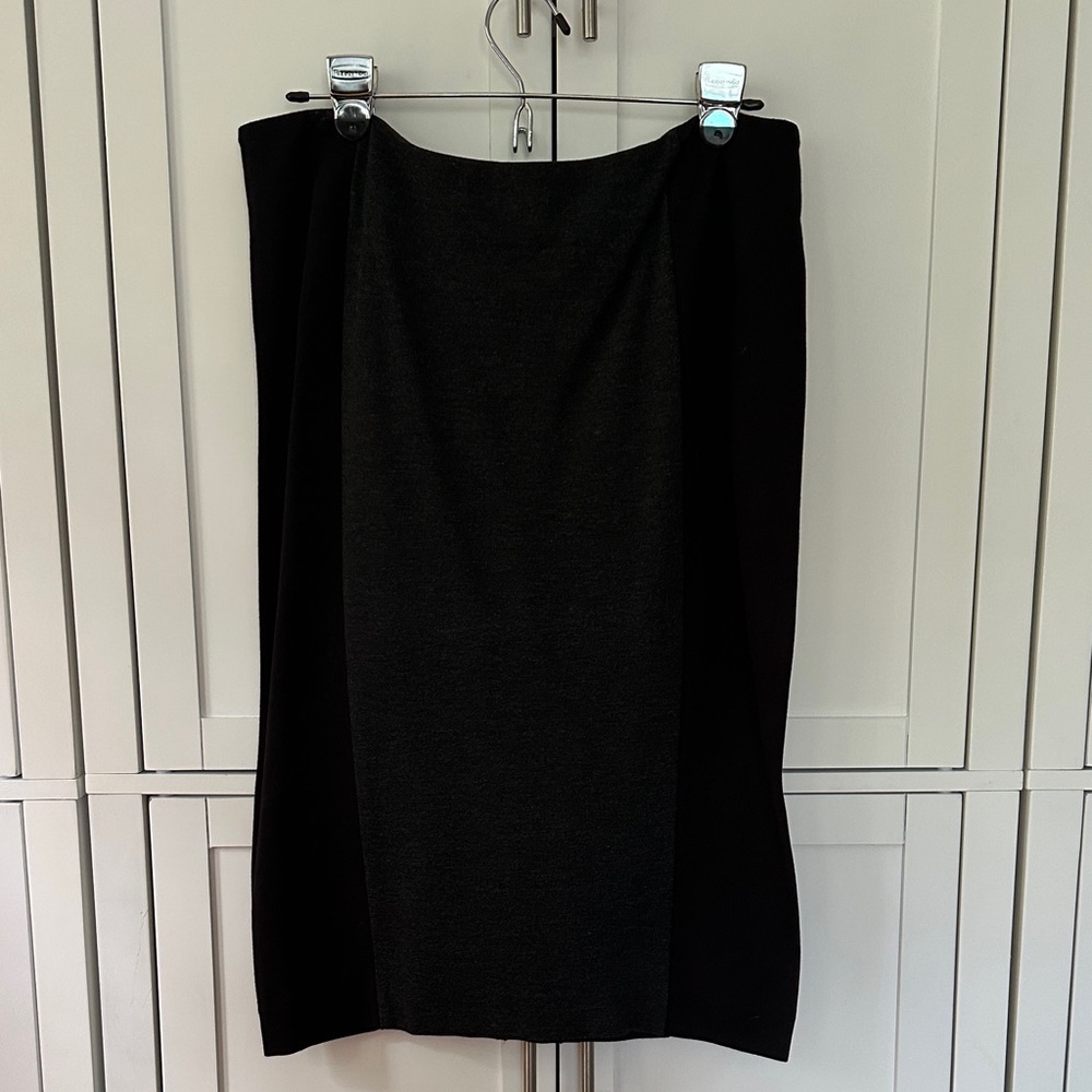 CAbi Black and Gray Pencil Skirt